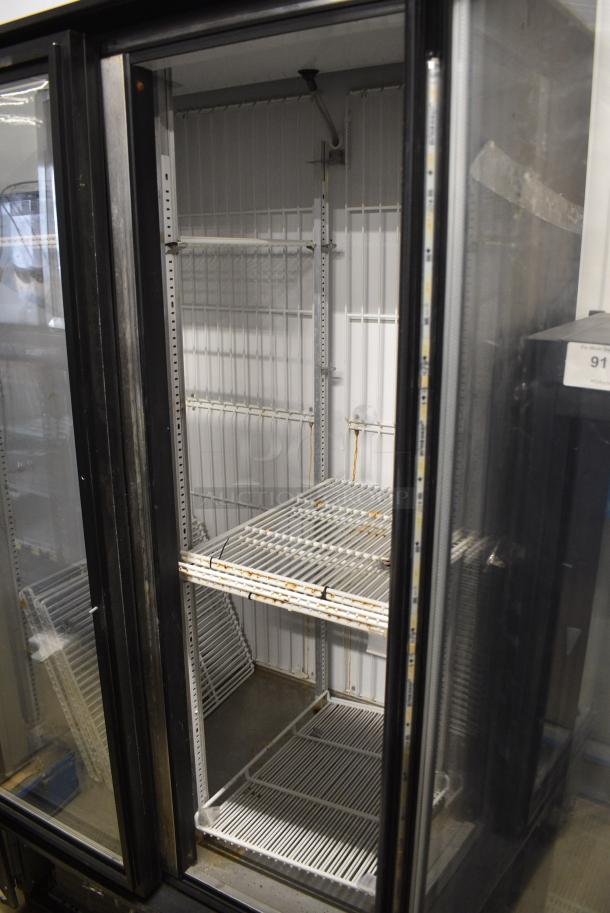 2018 True GDM-36F-LD Metal Commercial 2 Door Reach In Freezer Merchandiser w/ Poly Coated Racks. 115 Volts, 1 Phase. Tested and Working! - Image 2 of 4