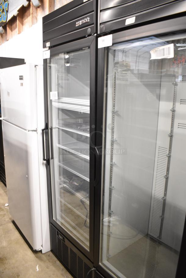 2019 Habco SE18 Metal Commercial Single Door Reach In Cooler Merchandiser w/ Poly Coated Racks. 115 Volts, 1 Phase. Tested and Working! - Image 1 of 3
