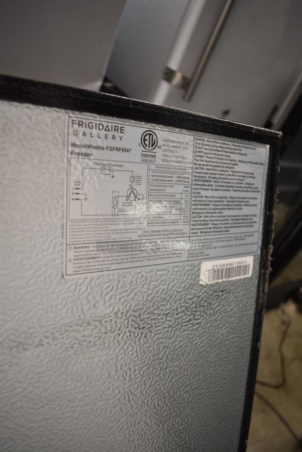 Frigidaire FGFRF6547 Stainless Steel Single Door Reach In Freezer. 115 Volts, 1 Phase. Tested and Working! - Image 7 of 7