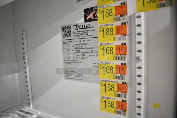 True GDM-41SL-48-LD Metal Commercial 2 Door Reach In Cooler Merchandiser w/ Poly Coated Racks. 115 Volts, 1 Phase. Cannot Test Due To Cut Cord - Image 6 of 6