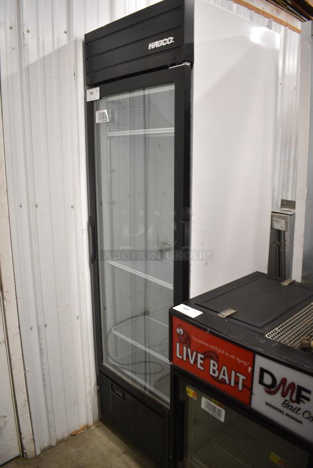 2019 Habco SE18 Metal Commercial Single Door Reach In Cooler Merchandiser w/ Poly Coated Racks. 115 Volts, 1 Phase. Tested and Working! - Image 1 of 5