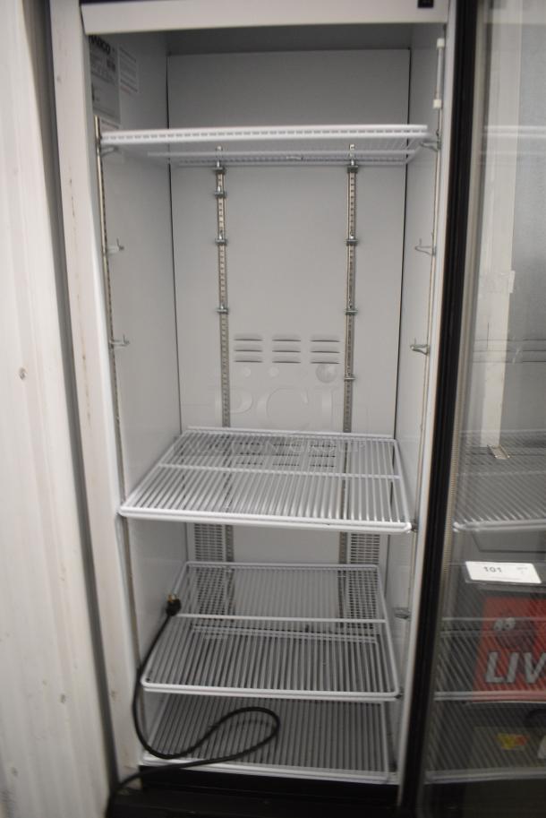 2019 Habco SE18 Metal Commercial Single Door Reach In Cooler Merchandiser w/ Poly Coated Racks. 115 Volts, 1 Phase. Tested and Working! - Image 3 of 5