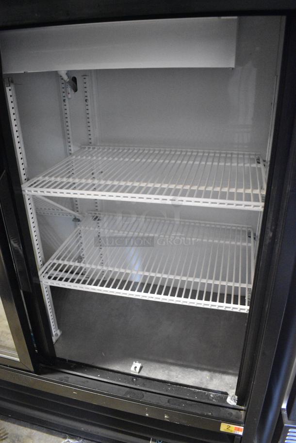 2018 True GDM-41SL-48-HC-LD Metal Commercial 2 Door Reach In Cooler Merchandiser w/ Poly Coated Racks. 115 Volts, 1 Phase. Tested and Working! - Image 4 of 6