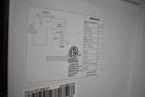 2024 Hisense WMS017M6XVE Mini Cooler. 115 Volts, 1 Phase. Cannot Test Due To Damaged Power Cord - Image 7 of 9