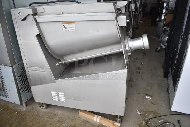 Hobart MG1532 Metal Commercial Floor Style Meat Mixer Grinder on Commercial Casters. 208 Volts, 3 Phase. - Image 2 of 9