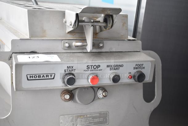 Hobart MG1532 Metal Commercial Floor Style Meat Mixer Grinder on Commercial Casters. 208 Volts, 3 Phase. - Image 6 of 9