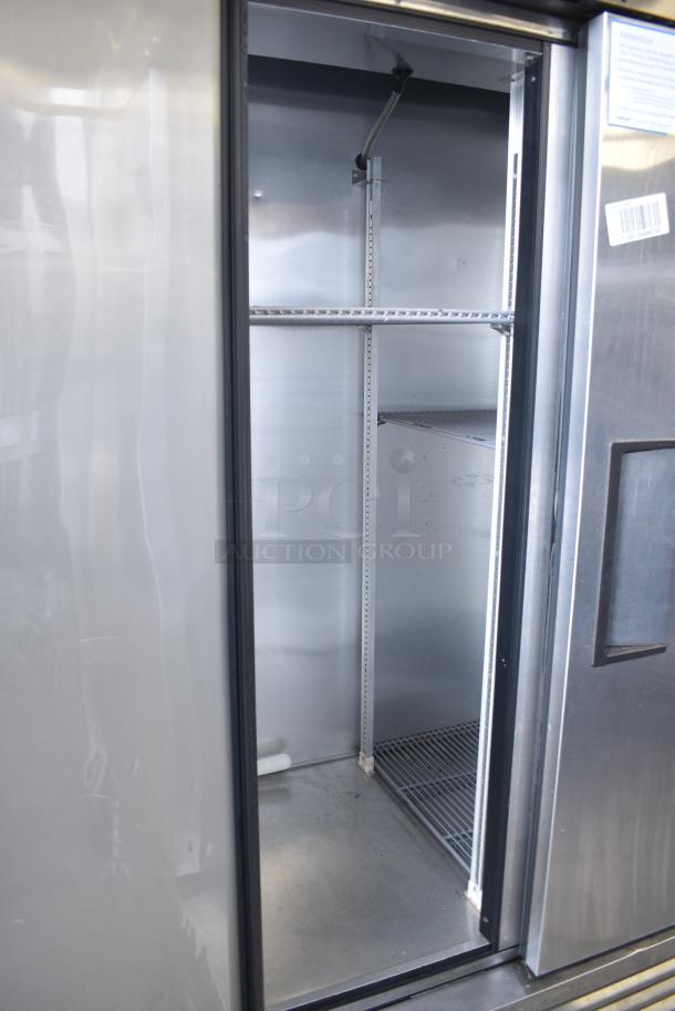 True T-35 Stainless Steel Commercial 2 Door Reach In Cooler w/ Poly Coated Racks on Commercial Casters. 115 Volts, 1 Phase. Tested and Working! - Image 4 of 6