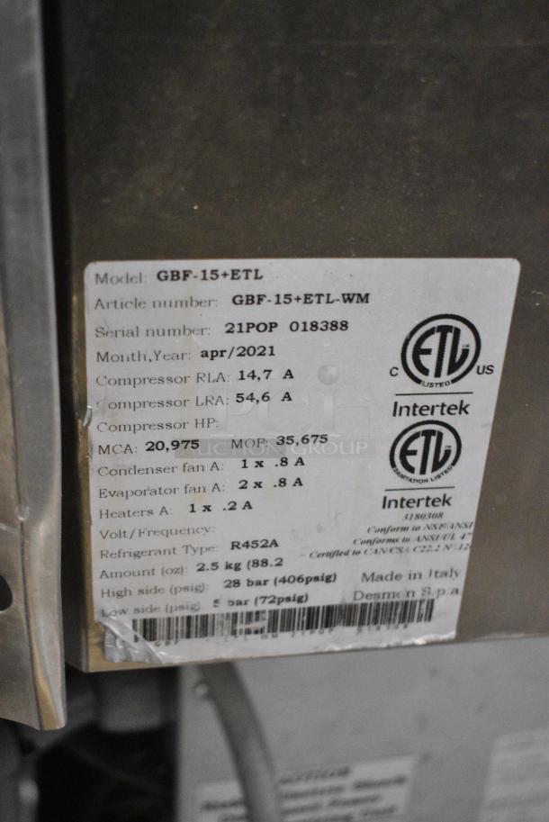 2021 Desmon GBF-15+ETL Stainless Steel Commercial Blast Chiller Shock Freezer w/ 3 Probes on Commercial Casters. - Image 8 of 8