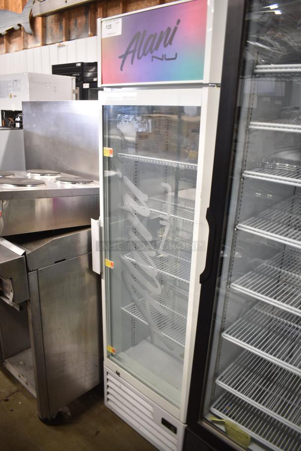 CS-250 Metal Commercial Single Door Reach In Cooler Merchandiser w/ Poly Coated Racks on Commercial Casters. 115 Volts, 1 Phase. Tested and Working! - Image 1 of 5