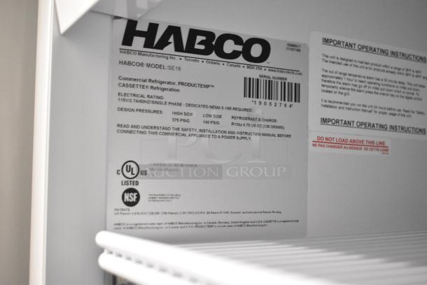 2019 Habco SE18 Metal Commercial Single Door Reach In Cooler Merchandiser w/ Poly Coated Racks. 115 Volts, 1 Phase. Tested and Working! - Image 4 of 4