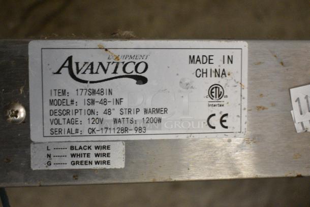2017 Avantco 177SW48IN Metal Commercial Heat Strip. 120 Volts, 1 Phase. - Image 4 of 4