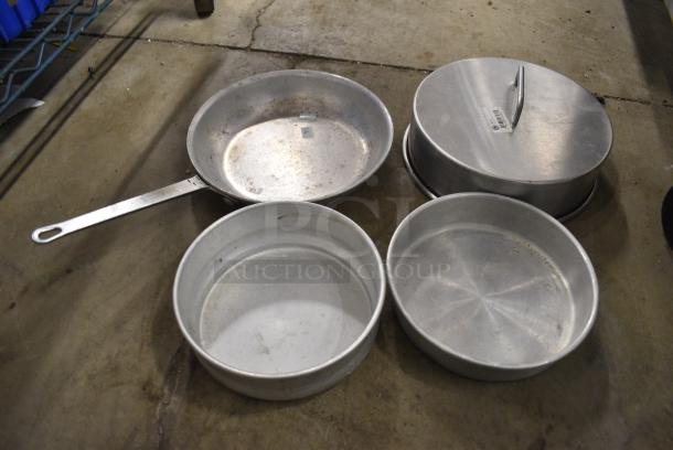 ALL ONE MONEY! Lot of Various Items Including Metal Skillet in Poly Bin - Image 3 of 5