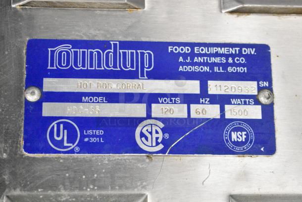 Roundup HDC-35 Stainless Steel Commercial Countertop Hot Dog Corral. 120 Volts, 1 Phase. Tested and Powers On But Does Not Get Warm - Image 7 of 7