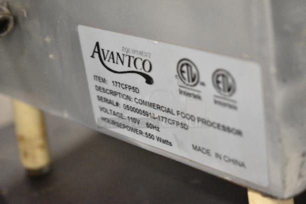 Avantco 177CFP5D Metal Commercial Countertop Food Processor. 110 Volts, 1 Phase. Tested and Does Not Power On - Image 6 of 6