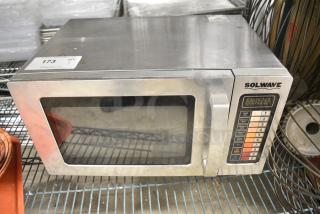 Solwave 180MW10003S Stainless Steel Commercial Countertop Microwave Oven. 120 Volts, 1 Phase.