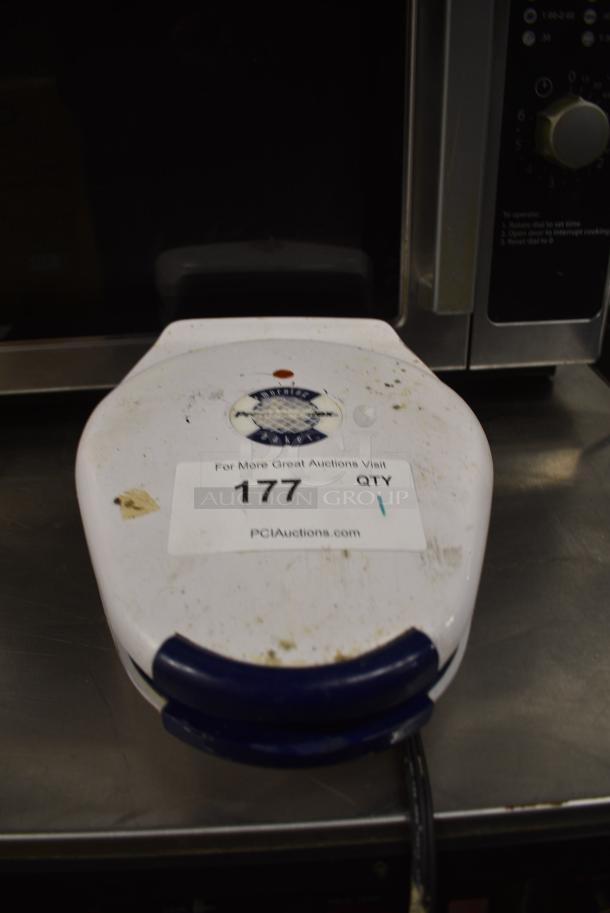 Proctor Silex 26500 Metal Countertop Waffle Maker. 120 Volts, 1 Phase. Tested and Working! - Image 1 of 6