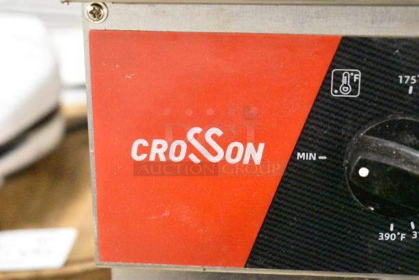 2023 Crosson EF-6V Stainless Steel Commercial Countertop Electric Powered Deep Fat Fryer w/ Metal Fry Basket and Lid. 120 Volts, 1 Phase. - Image 2 of 8
