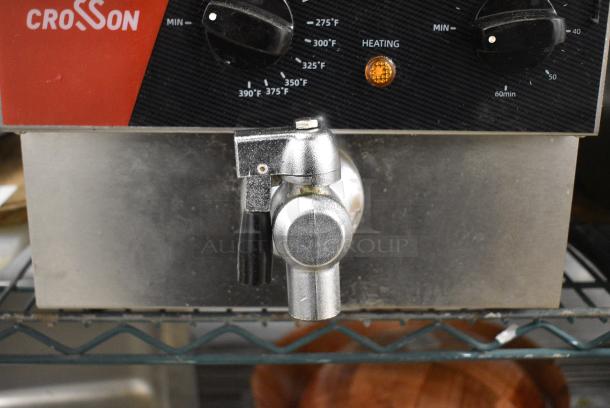 2023 Crosson EF-6V Stainless Steel Commercial Countertop Electric Powered Deep Fat Fryer w/ Metal Fry Basket and Lid. 120 Volts, 1 Phase. - Image 4 of 8