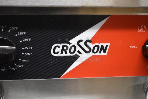 2023 Crosson EF-6V-2 Stainless Steel Commercial Countertop Electric Powered Deep Fat Fryer w/ 2 Metal Fry Basket. 120 Volts, 1 Phase. - Image 2 of 6