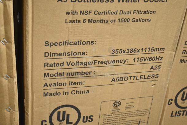 2 BRAND NEW IN BOX! Avalon A5BOTTLELESS Self Cleaning Water Cooler Water Dispenser. 115 Volts, 1 Phase. 2 Times Your Bid! Stock Picture Used - Image 3 of 4