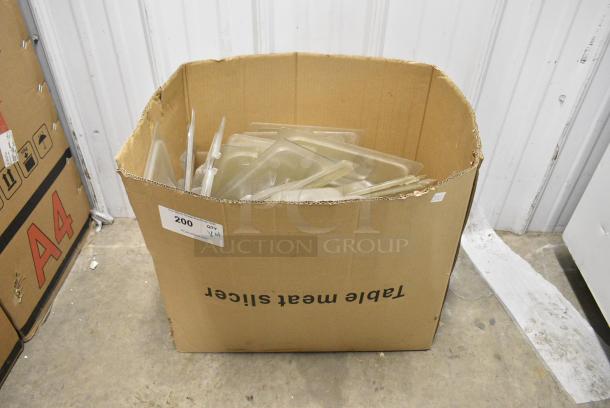 ALL ONE MONEY! Lot of Various Clear Poly Drop In Bin Lids. - Image 2 of 3