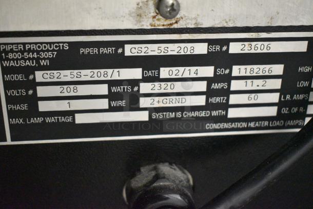Piper Products CS2-5S-208/1 Chef System S2 Stainless Steel Commercial Smoker. 208 Volts, 1 Phase. - Image 8 of 9