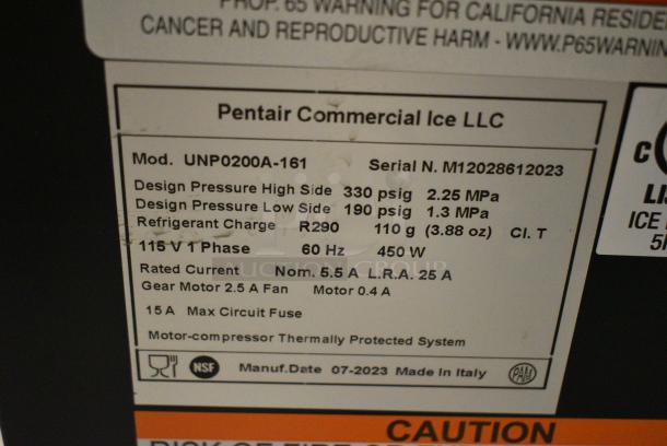 BRAND NEW SCRATCH AND DENT! 2023 Manitowoc UNP0200A-161 Stainless Steel Commercial Sself Contained Undercounter Ice Machine. 115 Volts, 1 Phase. - Image 5 of 6