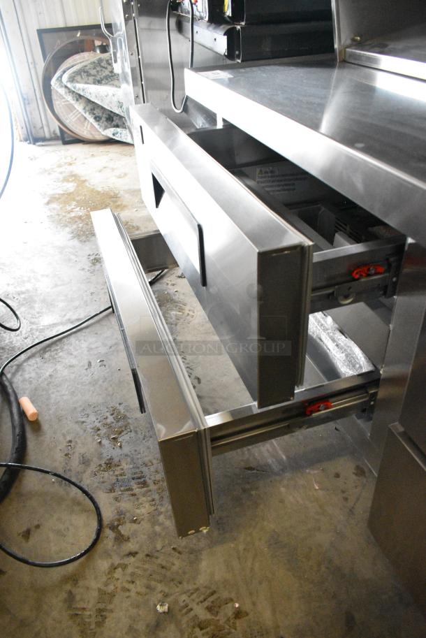 BRAND NEW SCRATCH AND DENT! 2024 Avantco 178CBE72HC Stainless Steel Commercial 4 Drawer Chef Base. 115 Volts, 1 Phase. Tested and Working! - Image 3 of 6