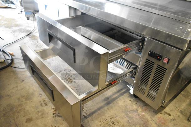 BRAND NEW SCRATCH AND DENT! 2024 Avantco 178CBE72HC Stainless Steel Commercial 4 Drawer Chef Base. 115 Volts, 1 Phase. Tested and Working! - Image 4 of 6