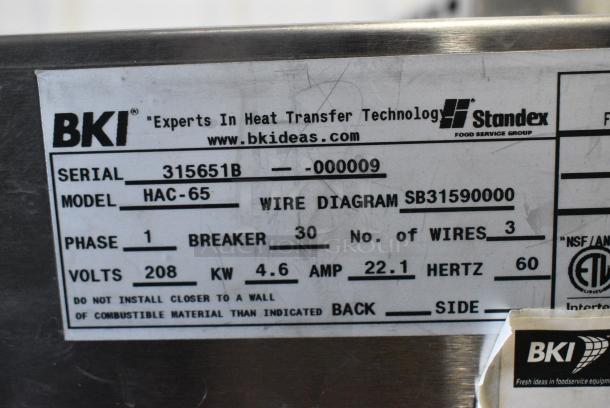 BRAND NEW SCRATCH AND DENT! BKI HAC-65 Stainless Steel Commercial Electric Powered Warmer. 208 Volts, 1 Phase. - Image 5 of 6