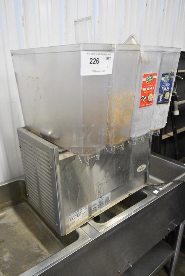 Crathco E47/E49-3 Stainless Steel Commercial Countertop Refrigerated Beverage Machine w/ 4 Hoppers. 115 Volts, 1 Phase. Tested and Working! - Image 2 of 5