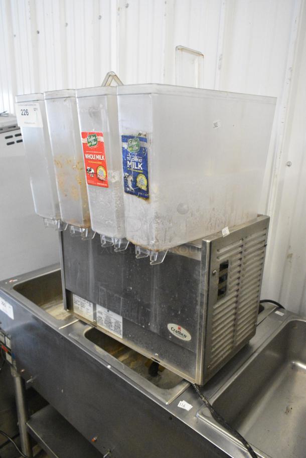 Crathco E47/E49-3 Stainless Steel Commercial Countertop Refrigerated Beverage Machine w/ 4 Hoppers. 115 Volts, 1 Phase. Tested and Working! - Image 3 of 5