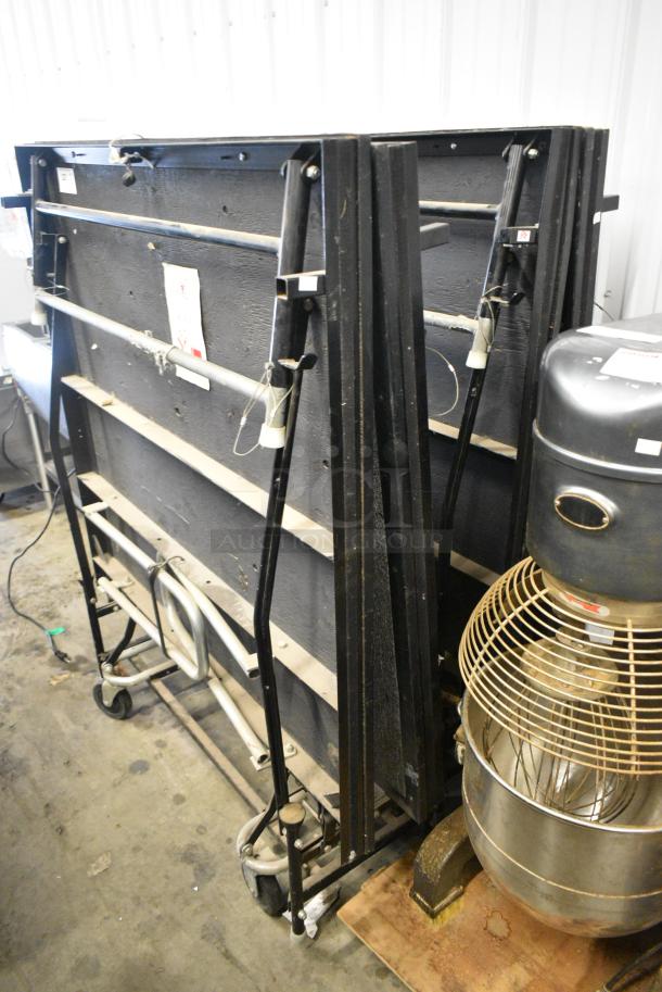 2 Folding Stage Pieces on Casters. 2 Times Your Bid! - Image 2 of 3