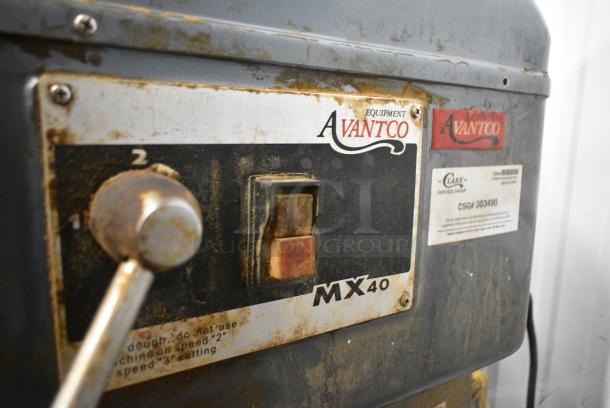 Avantco MX40 Metal Commercial Floor Style 40 Quart Planetary Dough Mixer w/ Mixing Bowl, Bowl Guard and Whisk Attachments, 240 Volts, 1 Phase. - Image 4 of 6