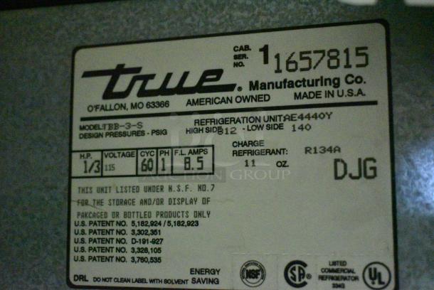 True TBB-3-S Stainless Steel Commercial Back Bar Cooler. 115 Volts, 1 Phase. Tested and Working! - Image 5 of 6