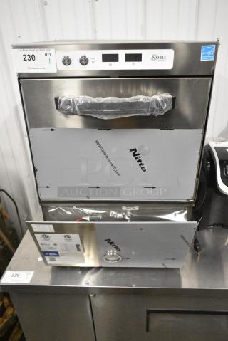 BRAND NEW SCRATCH AND DENT! 2024 Noble 495HTGW22 HTGW Stainless Steel Commercial Hi Temp High-Temperature Underbar Glass Washer. 208-240 Volts, 1 Phase.