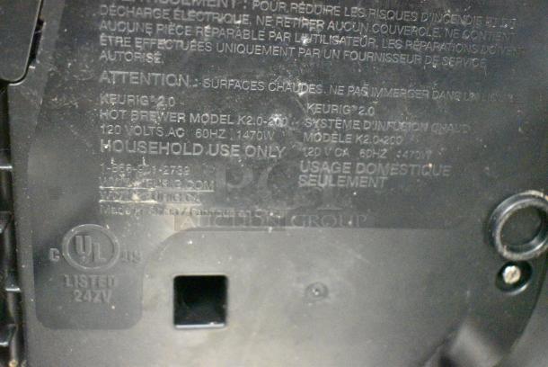 Keurig 2.0 Countertop Coffee Machine. 120 Volts, 1 Phase. - Image 4 of 5