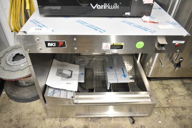 BRAND NEW! 2017 BKI HFW-R Stainless Steel Commercial Countertop Fry Dumping Warming Station. 120 Volts, 1 Phase. - Image 1 of 6
