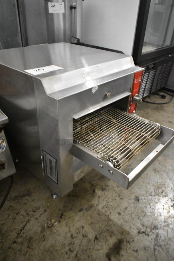 Avantco 177CNVYOV10A Stainless Steel Commercial Countertop Electric Powered Conveyor Pizza Oven. 120 Volts, 1 Phase. Tested and Gets Hot But Parts Do Not Move - Image 2 of 6