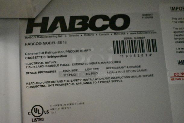 2019 Habco SE18 Metal Commercial Single Door Reach In Cooler Merchandiser w/ Poly Coated Racks. 115 Volts, 1 Phase. Tested and Powers On But Does Not Get Cold - Image 4 of 5