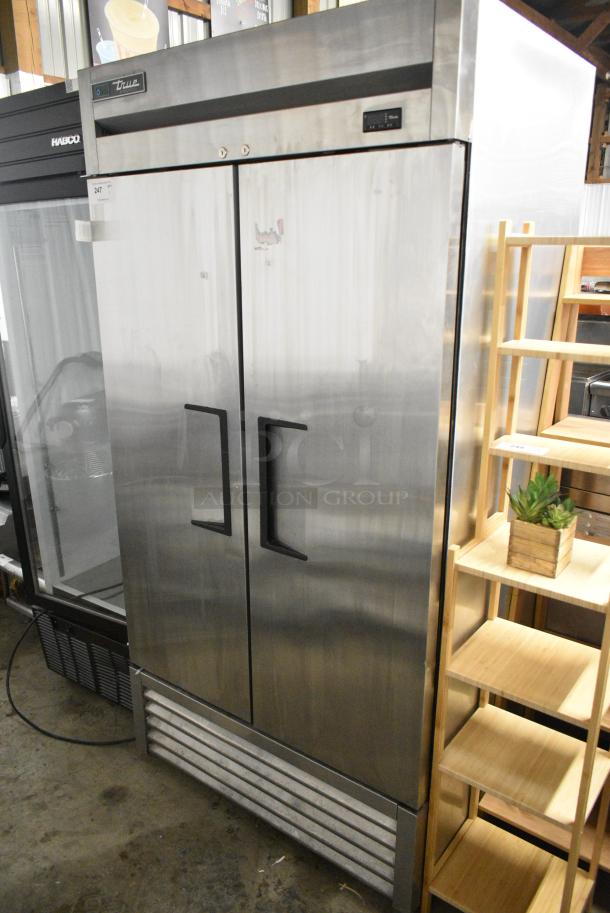 2020 True T-35-HC Stainless Steel Commercial 2 Door Reach In Cooler w/ Poly Coated Racks. 115 Volts, 1 Phase. Tested and Powers On But Does Not Get Cold - Image 1 of 6