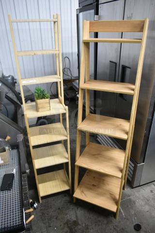 2 Wooden Shelving Units. 2 Times Your Bid!