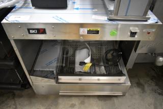 BRAND NEW! 2017 BKI HFW-R Stainless Steel Commercial Countertop Fry Dumping Warming Station. 120 Volts, 1 Phase.