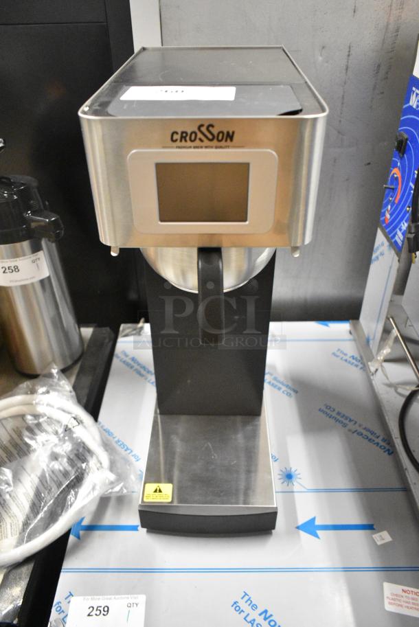 BRAND NEW SCRATCH AND DENT! Crosson DCB-2.2Airpot Stainless Steel Countertop Coffee Machine. 120 Volts, 1 Phase. - Image 1 of 7