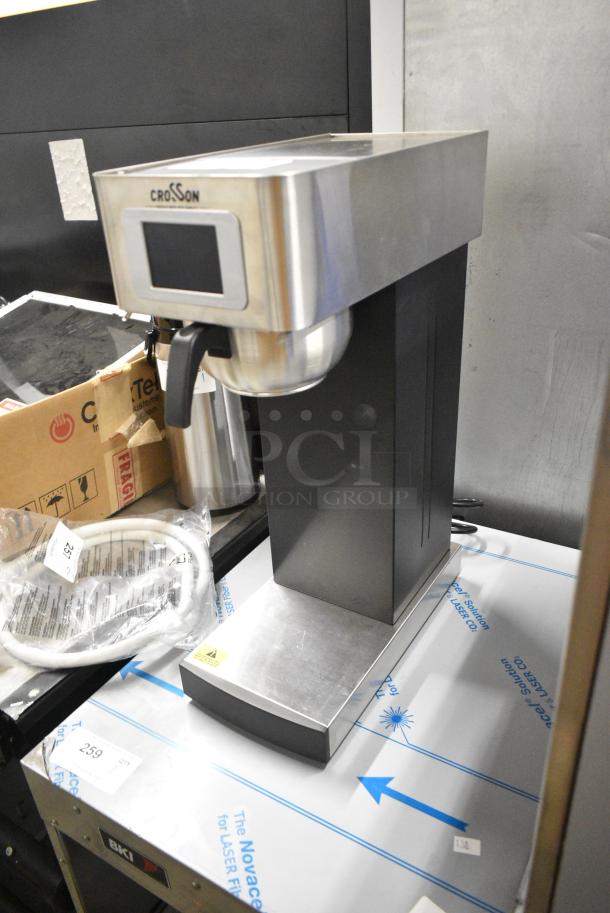 BRAND NEW SCRATCH AND DENT! Crosson DCB-2.2Airpot Stainless Steel Countertop Coffee Machine. 120 Volts, 1 Phase. - Image 3 of 7
