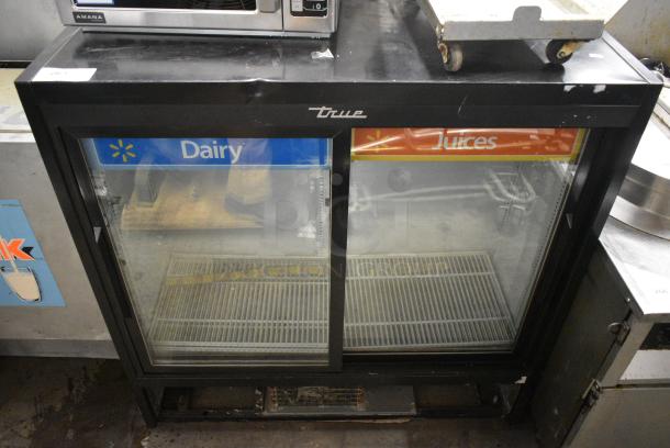 2017 True GDM-41SL-48-HC-LD Metal Commercial 2 Door Reach In Cooler Merchandiser w/ Poly Coated Racks. 115 Volts, 1 Phase. Tested and Working! - Image 1 of 8