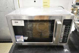BRAND NEW SCRATCH AND DENT! 2024 Amana RCS10TS Stainless Steel Commercial Countertop Microwave Oven. 120 Volts, 1 Phase.