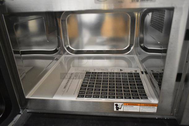 BRAND NEW SCRATCH AND DENT! 2024 Amana RCS10TS Stainless Steel Commercial Countertop Microwave Oven. 120 Volts, 1 Phase. - Image 4 of 6