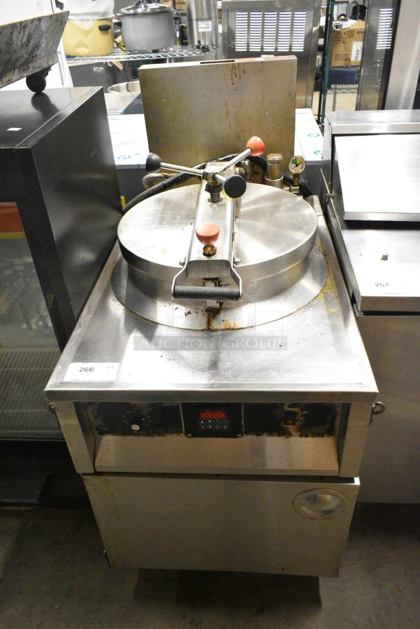 BKI FKM-F Stainless Steel Commercial Floor Style Electric Powered Pressure Fryer. 208 Volts, 3 Phase. - Image 1 of 7