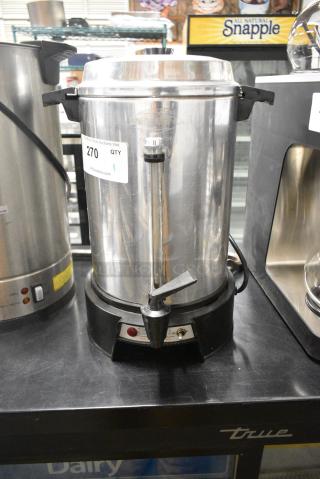 Westbend Stainless Steel Countertop Percolating Urn. 120 Volts, 1 Phase.